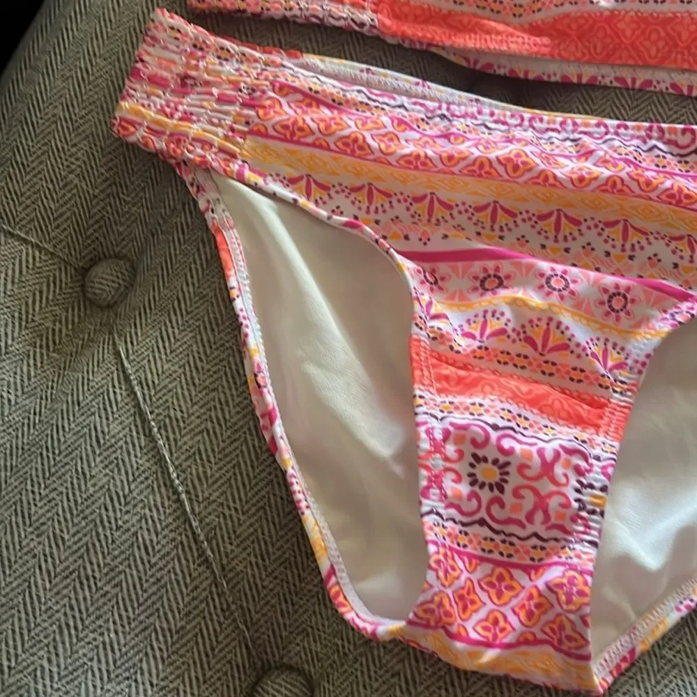 NWT Lucky Brand Kids Pink Swim Set 50 UPF XL (16)
